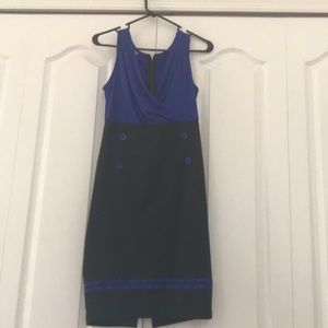 Blue and black dress
